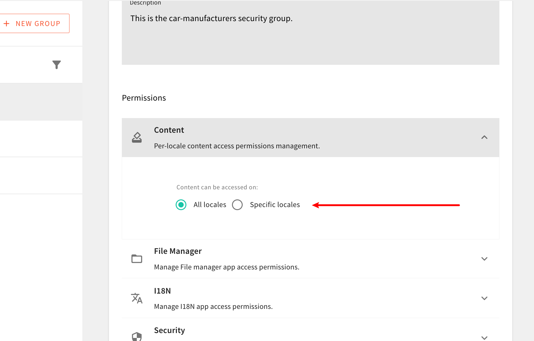 Define Access on a Locale Level